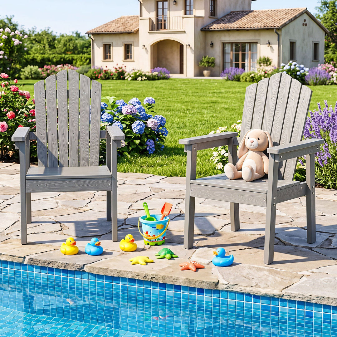 Adirondack Chair with High Backrest and Wide Armrests