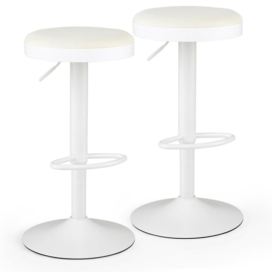 Adjustable Bar Stools Set of 2 with Padded Seat