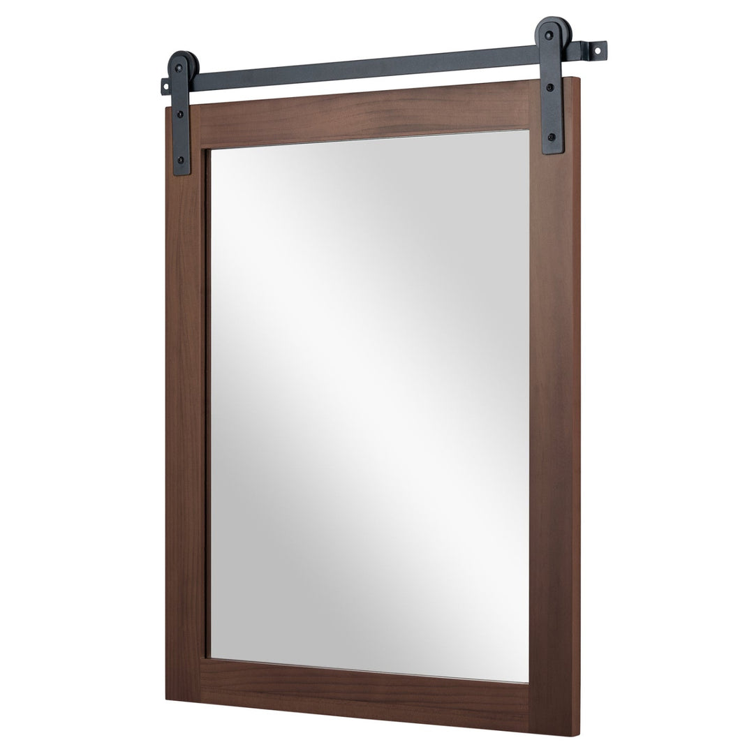 Rectangle Farmhouse Wall Mirror with Metal Bracket 29" x 23"