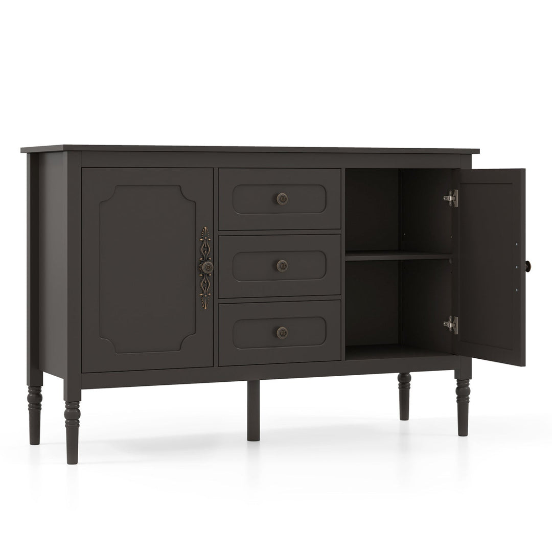47" Buffet Cabinet with 3 Drawers and Adjustable Shelves