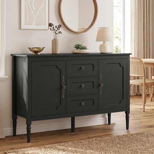 47" Buffet Cabinet with 3 Drawers and Adjustable Shelves