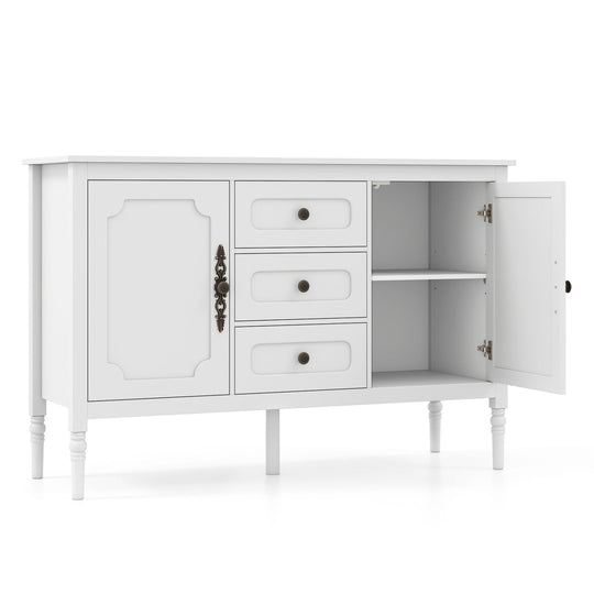 47" Buffet Cabinet with 3 Drawers and Adjustable Shelves