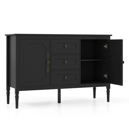 47" Buffet Cabinet with 3 Drawers and Adjustable Shelves
