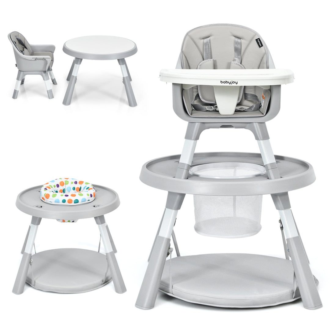 5-in-1 Convertible Baby High Chair with Adjustable Height