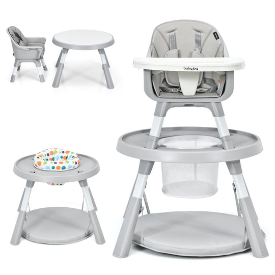 5-in-1 Convertible Baby High Chair with Adjustable Height