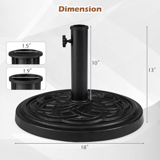 Round Umbrella Base 24 lbs with Adjustable Knob