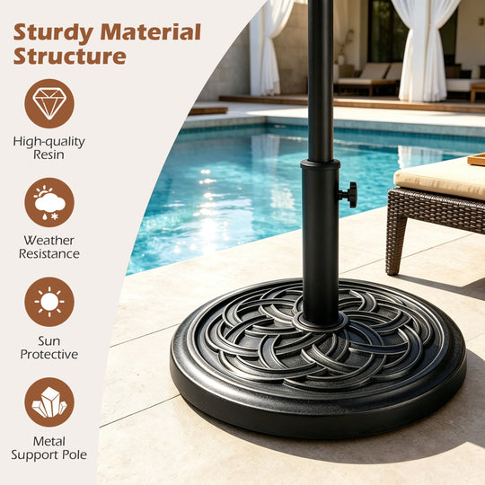 Round Umbrella Base 24 lbs with Adjustable Knob