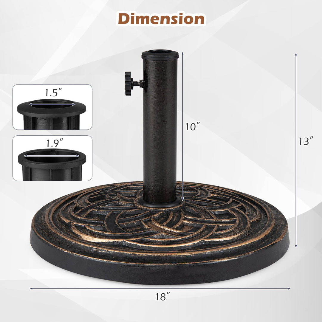 Round Umbrella Base 24 lbs with Adjustable Knob