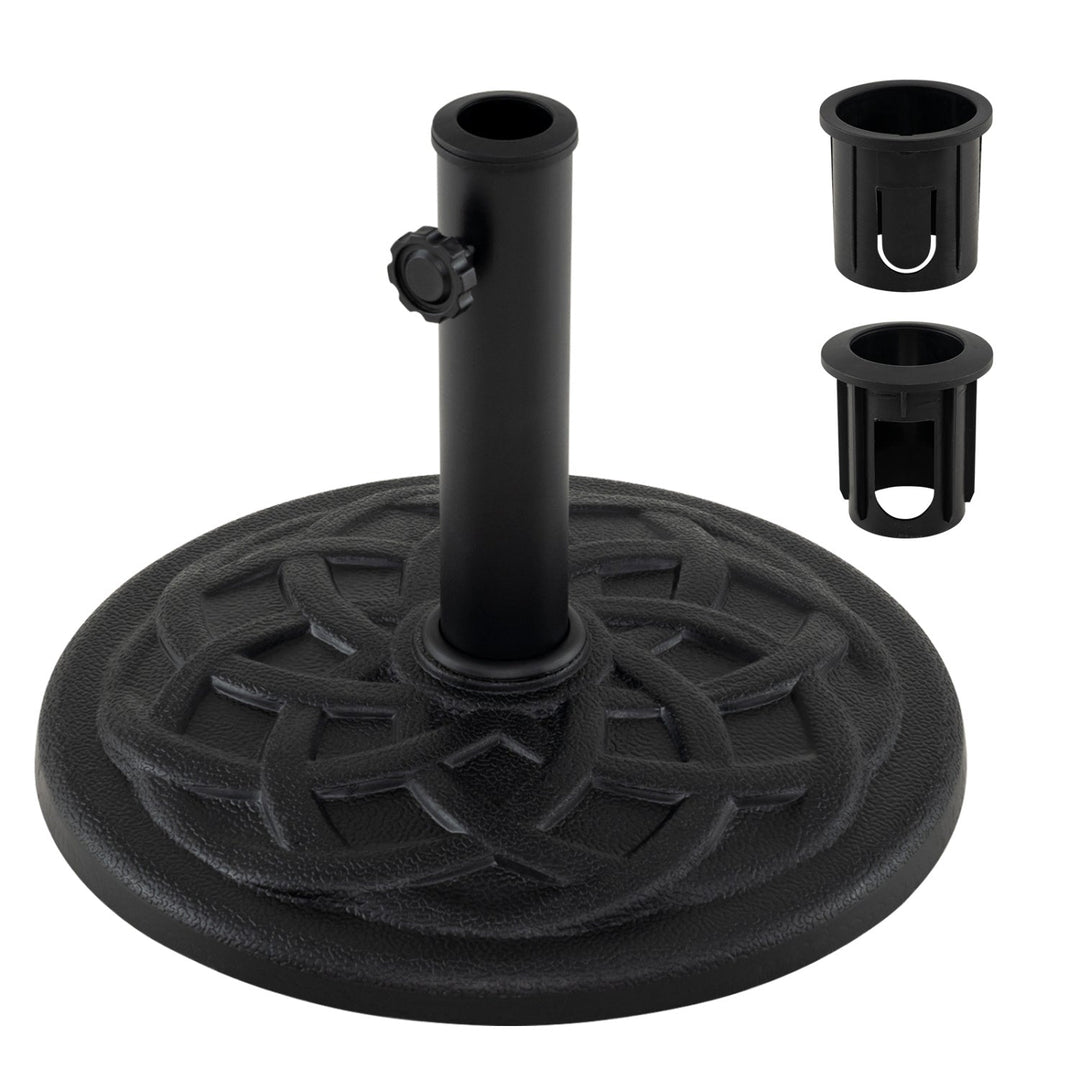 Patio Umbrella Base 20 lbs Round with Dual Pole Adapters