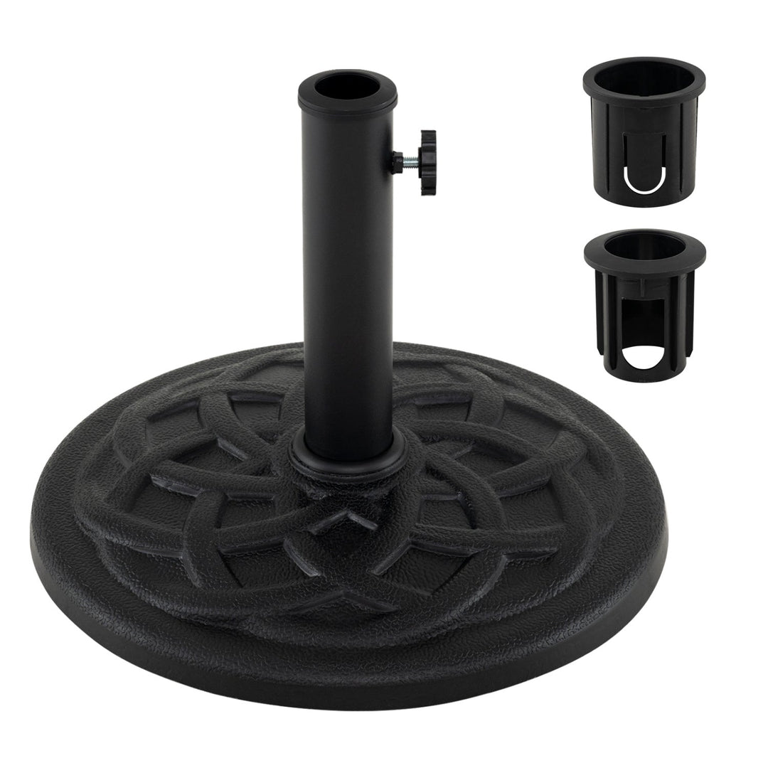 Patio Umbrella Base 20 lbs Round with Dual Pole Adapters