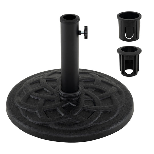 Patio Umbrella Base 20 lbs Round with Dual Pole Adapters