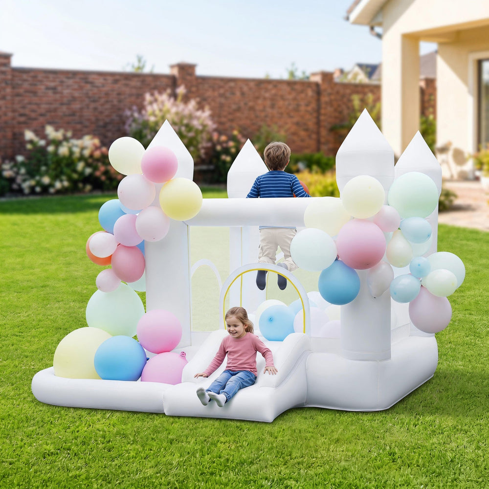 Inflatable Bounce House with Basketball Hoop and 480W Blower