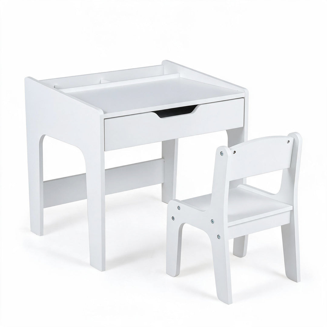 Wooden Kids Desk and Chair Set for Reading Drawing Playing