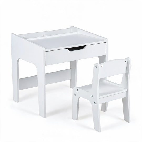 Wooden Kids Desk and Chair Set for Reading Drawing Playing