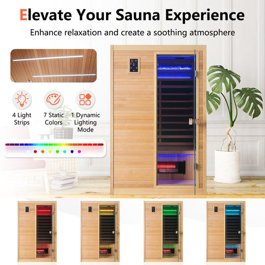 2 People Far Infrared Wooden Sauna Room