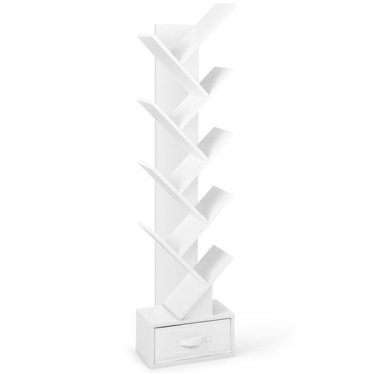 10-tier Tree Bookshelf with Drawer Free
