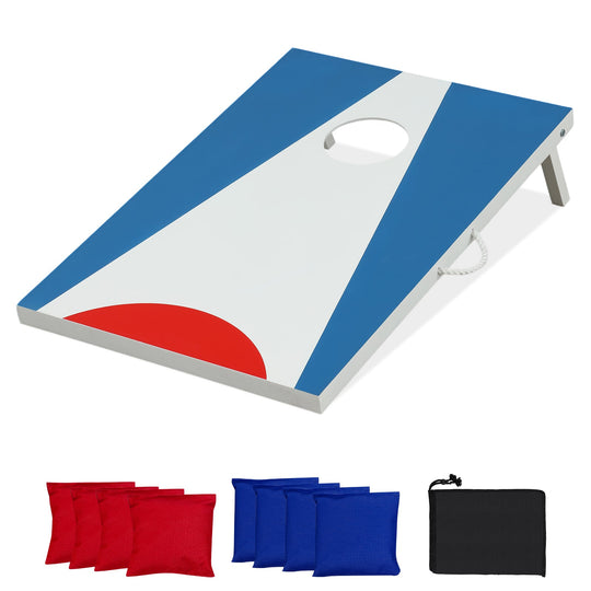 Cornhole Board Set 3x2ft with Bean Bags and Foldable Legs