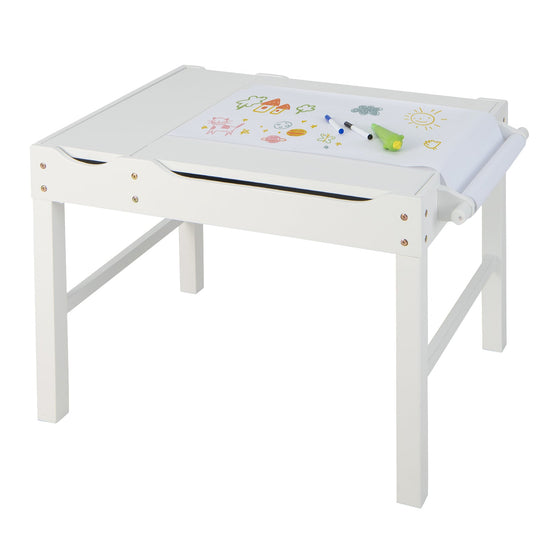 Wooden Kids Multi Activity Play Table with Storage Paper Roll