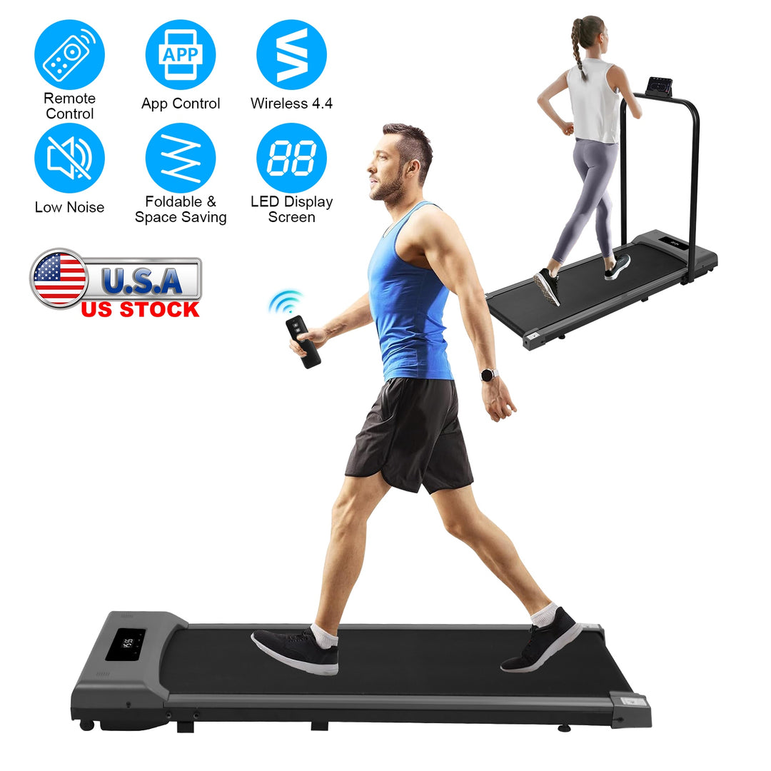 GBruno 2-in-1 Under Desk Folding Treadmill