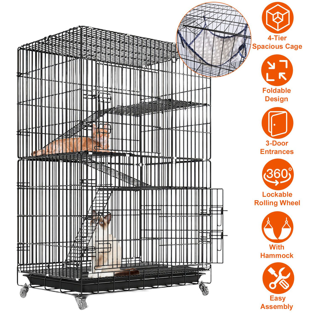 GBruno 4 Tiers Cat Cage