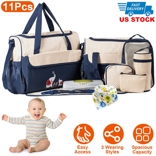 GBruno 11Pcs Baby Nappy Diaper Bags