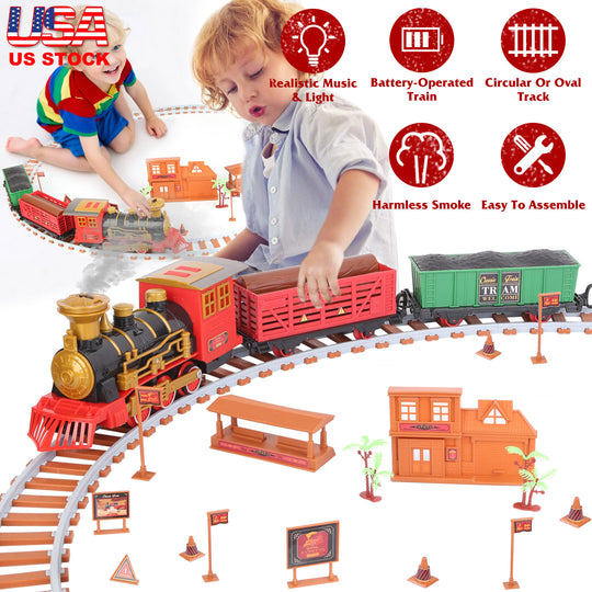 GBruno 193Pcs Electric Train Set