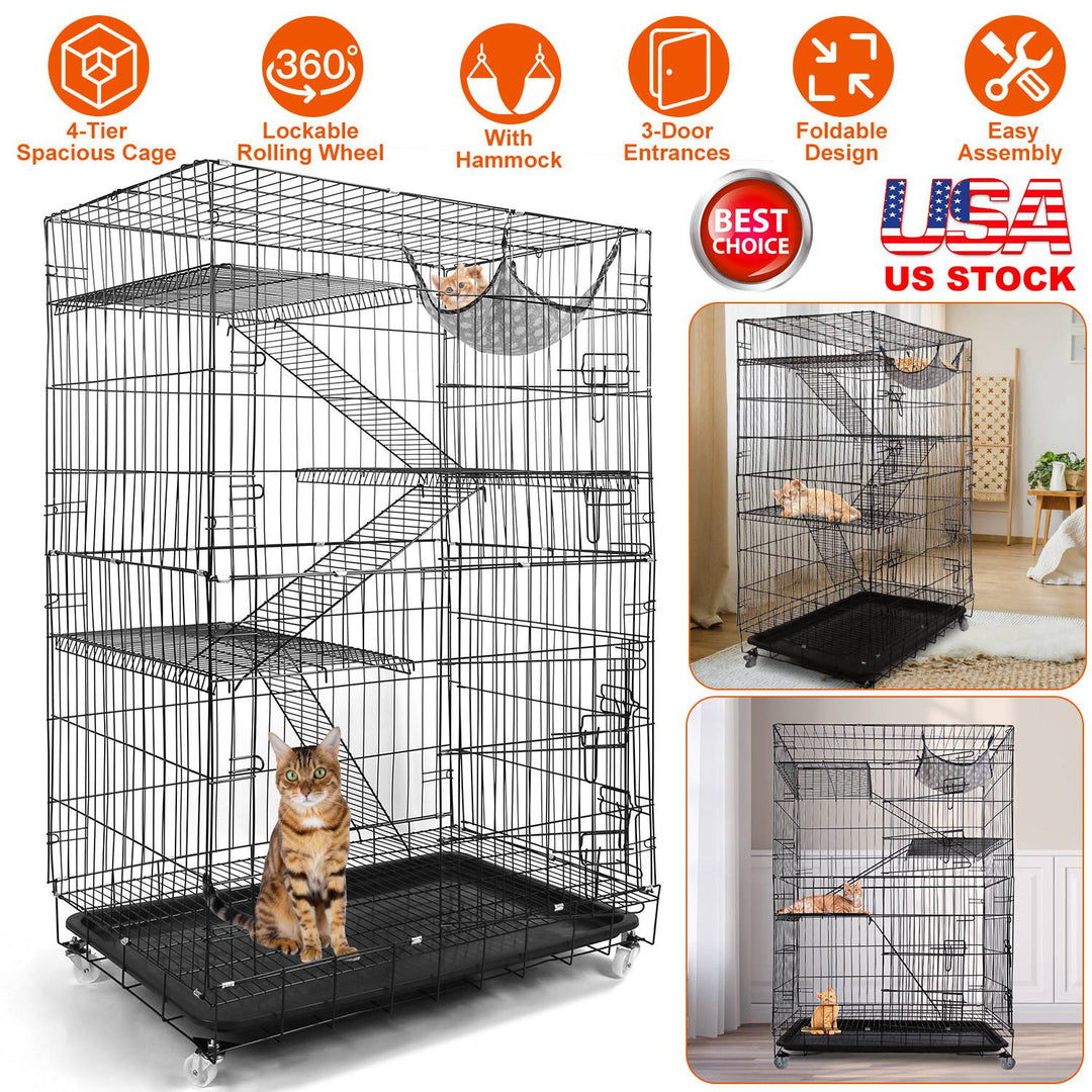 GBruno 4 Tiers Cat Cage