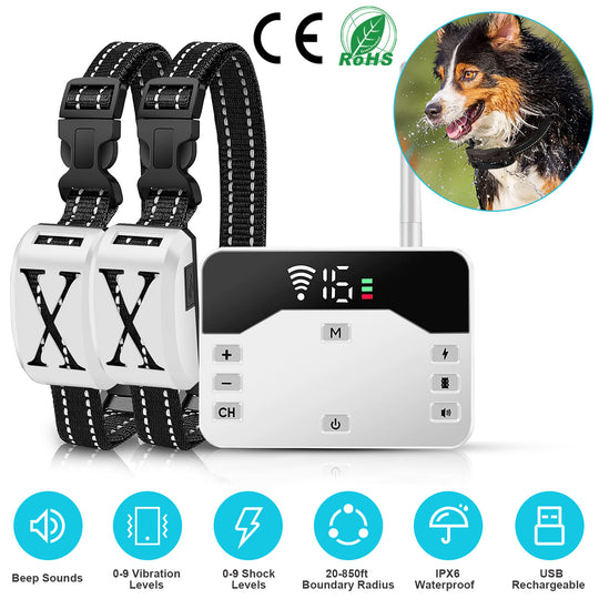 GBruno 2 In 1 Wireless Electric Dog Fence