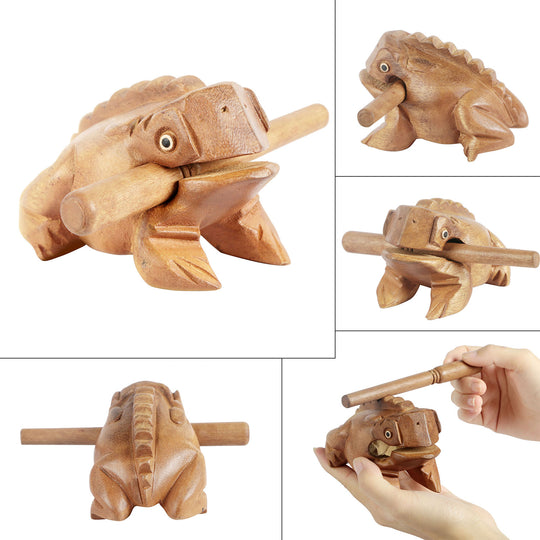 GBruno 4in Wooden Frog