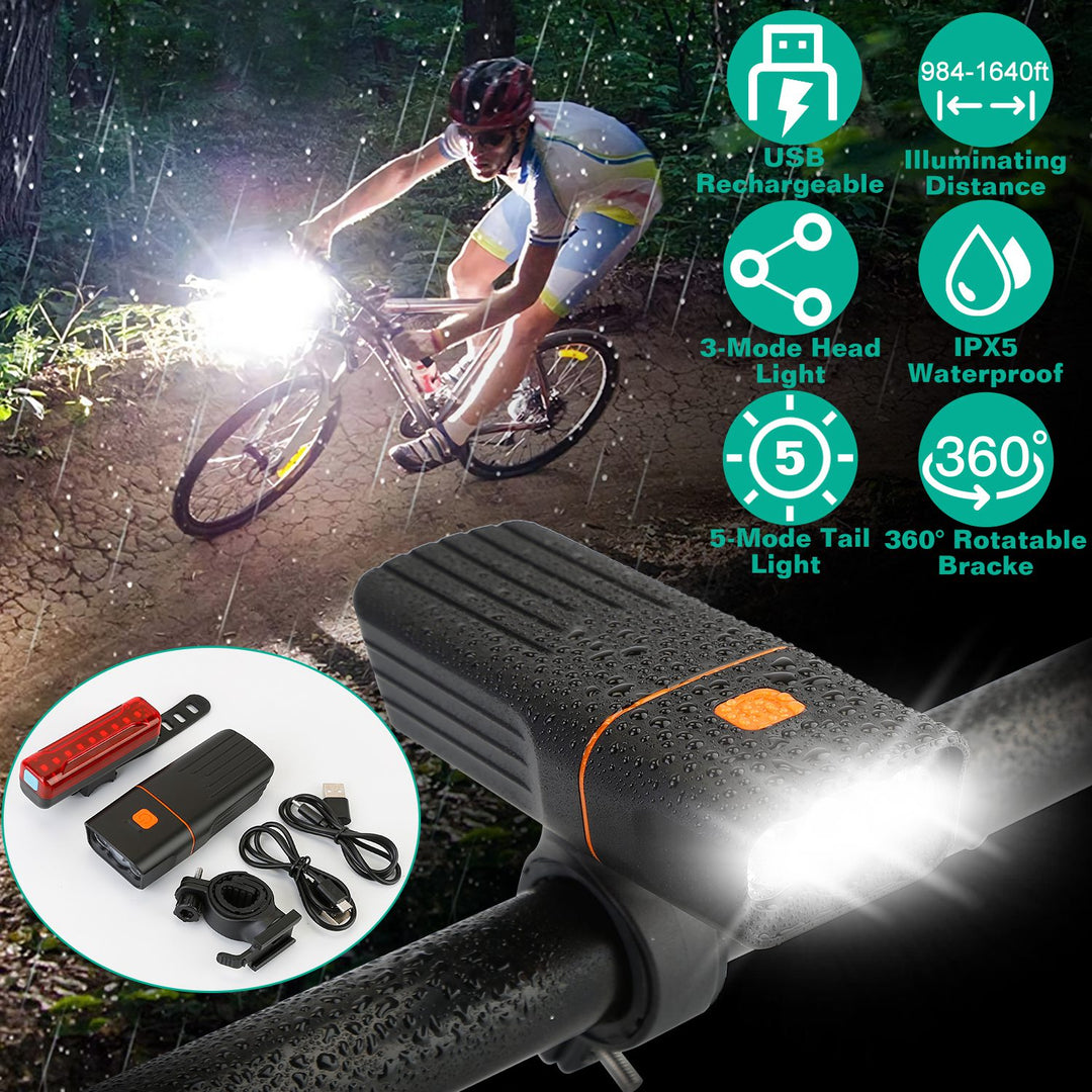 GBruno Super Bright Bike Light Set