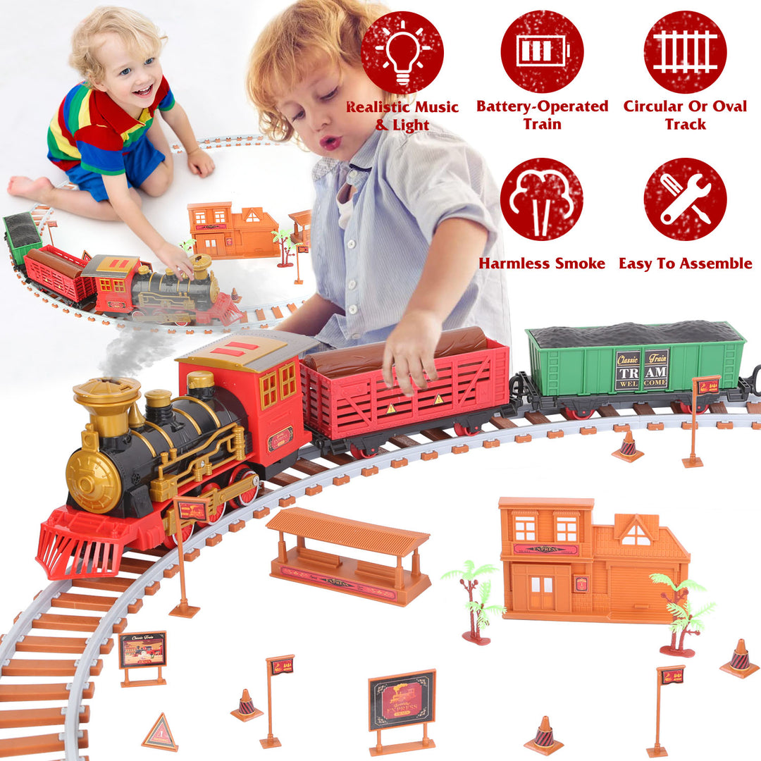 GBruno 193Pcs Electric Train Set