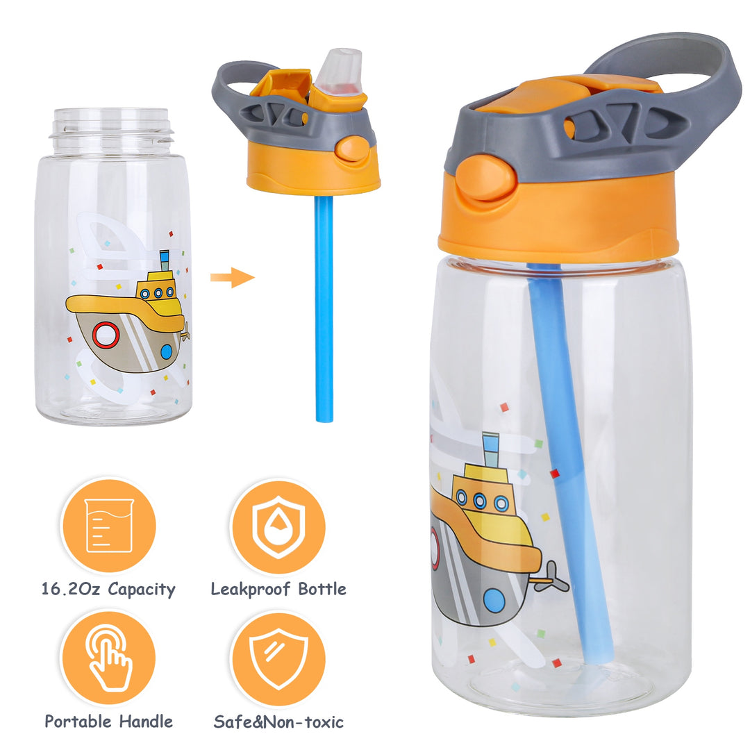 GBruno 16.2Oz Leak-proof Kids Water Bottle