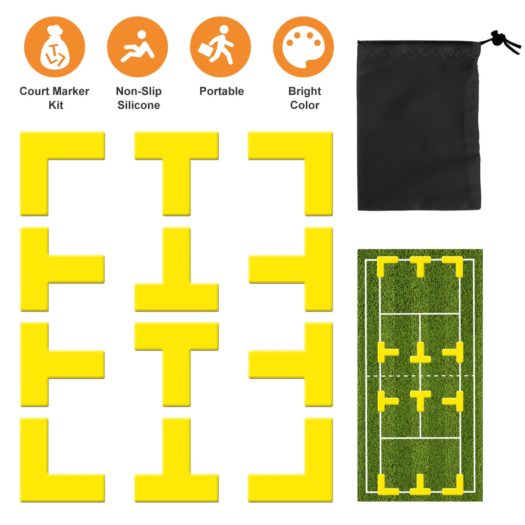 GBruno 12Pcs Pickle Ball Court Marking Kit