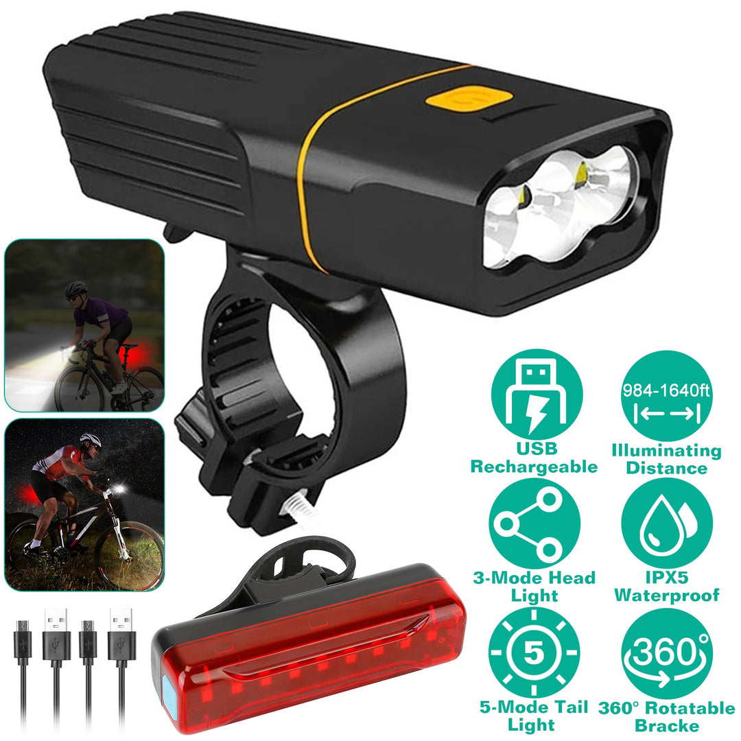 GBruno Super Bright Bike Light Set