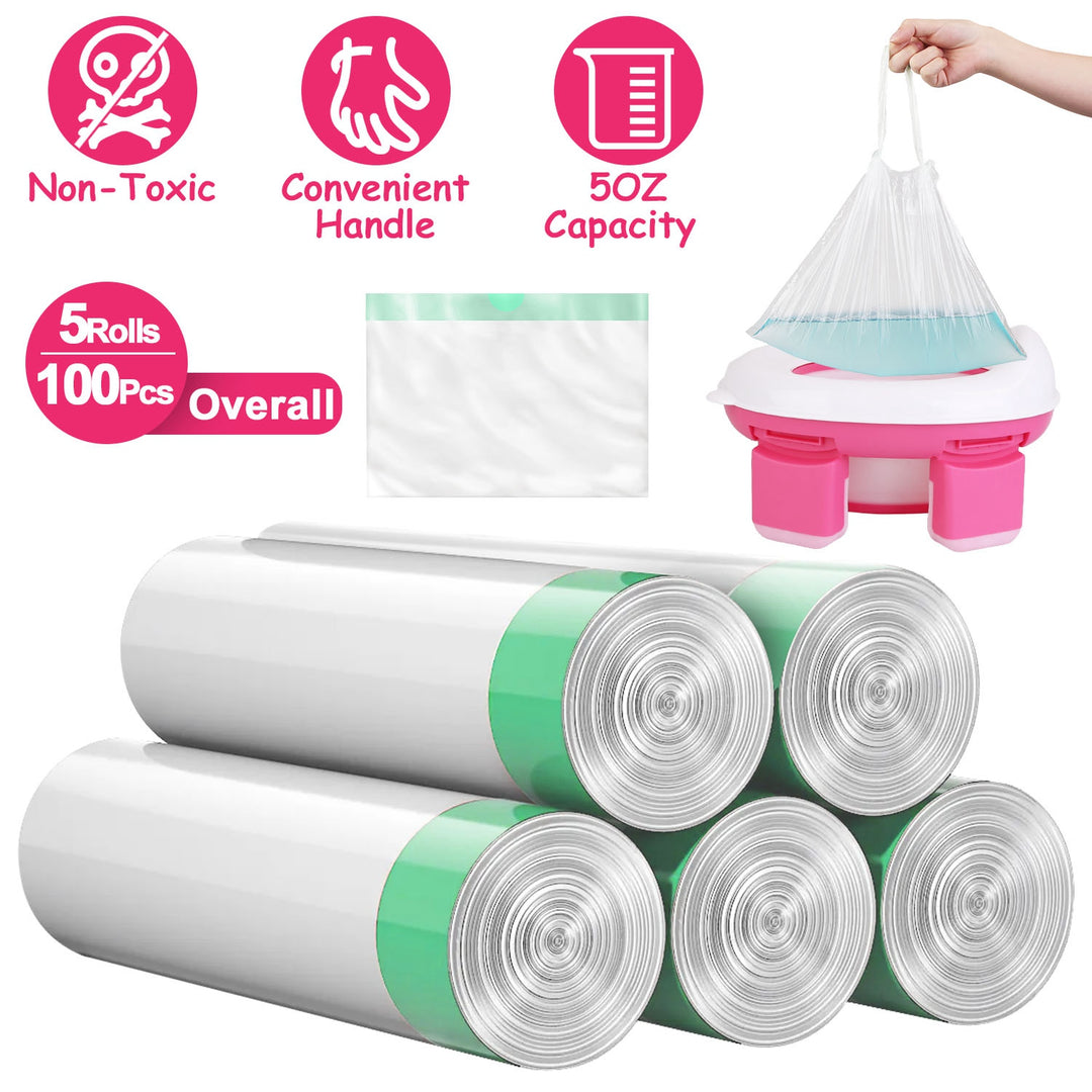 GBruno 5 Rolls Total 100Pcs Potty Bags