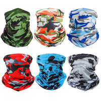 GBruno - 6Pcs Summer Neck Gaiter UV Sunscreen Protection Face Mask Scarf Breathable Cooling Shield Coverings For Cycling Hiking Fishing Running Motorcycle