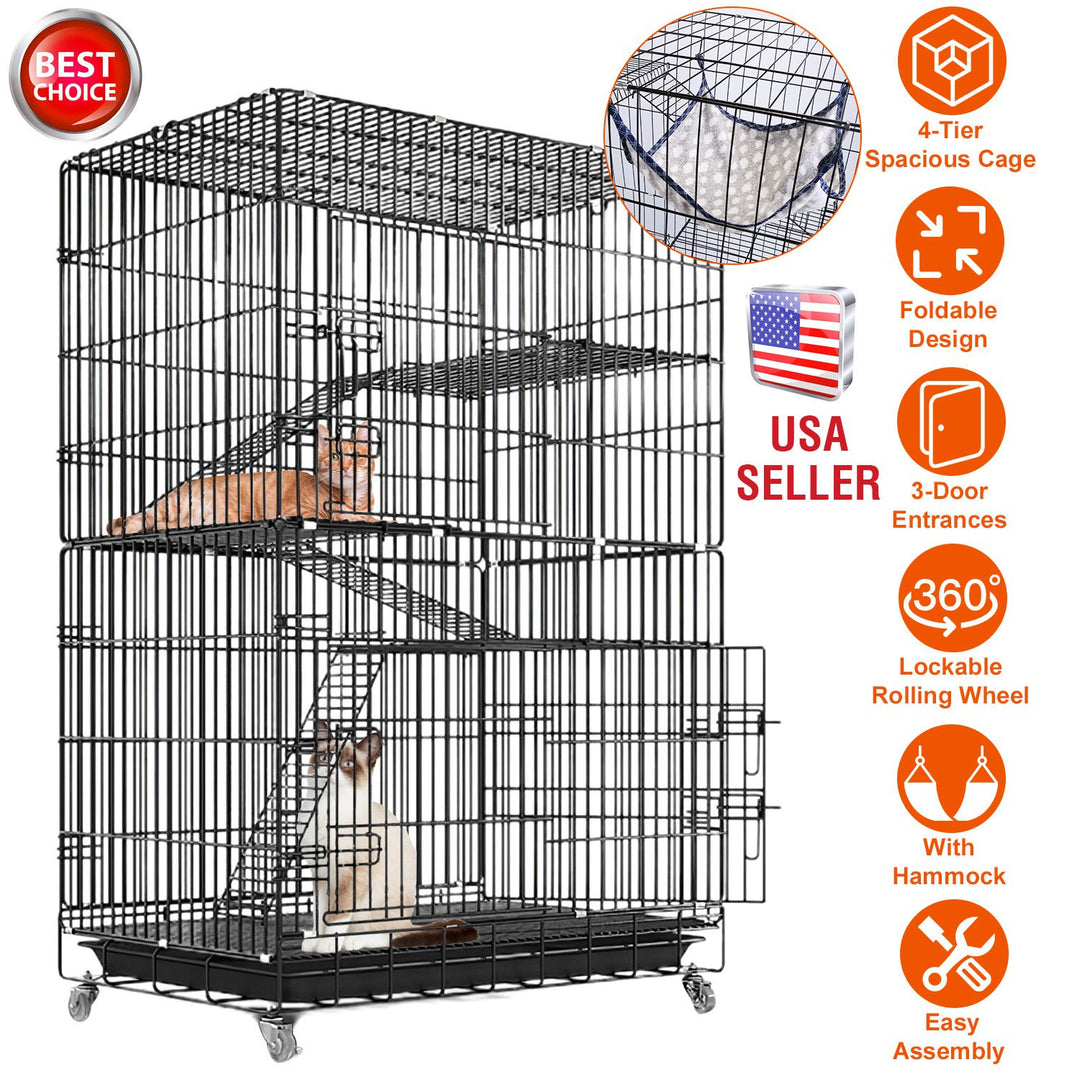 GBruno 4 Tiers Cat Cage