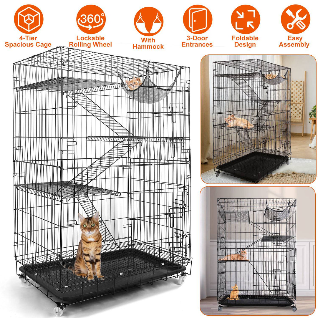 GBruno 4 Tiers Cat Cage