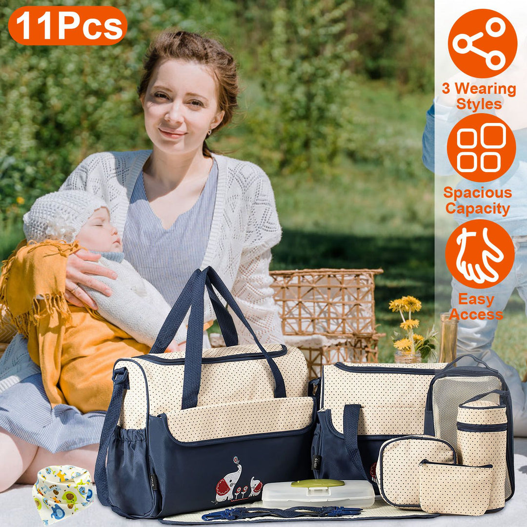 GBruno 11Pcs Baby Nappy Diaper Bags