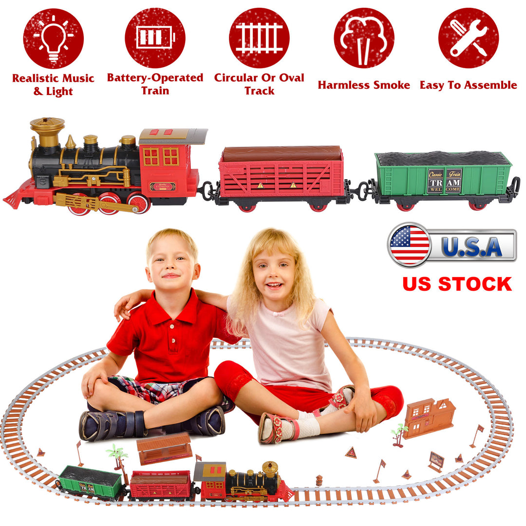 GBruno 193Pcs Electric Train Set