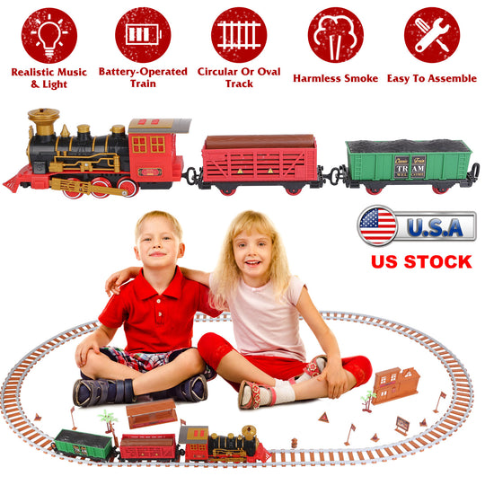 GBruno 193Pcs Electric Train Set