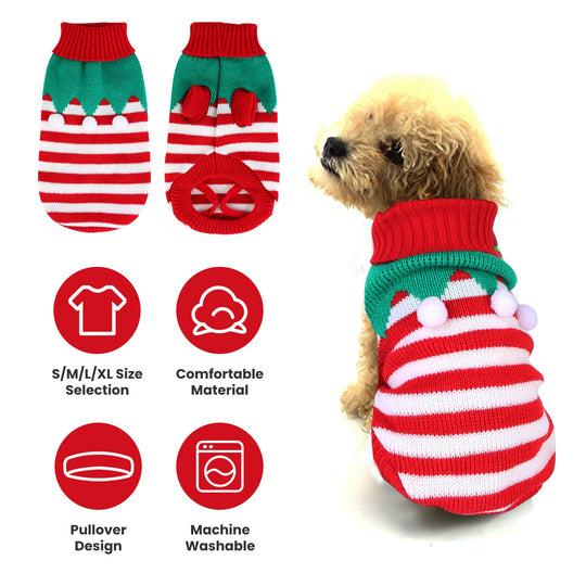 GBruno Pet Christmas Turtleneck Sweater