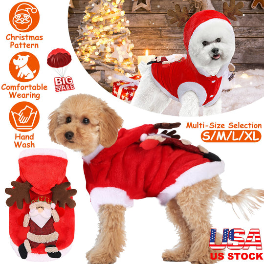 GBruno Pet Christmas Clothes Santa Claus