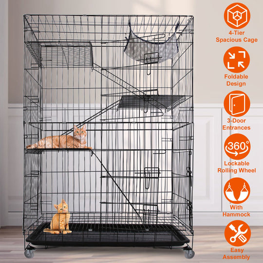 GBruno 4 Tiers Cat Cage