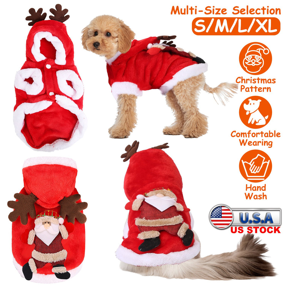 GBruno Pet Christmas Clothes Santa Claus