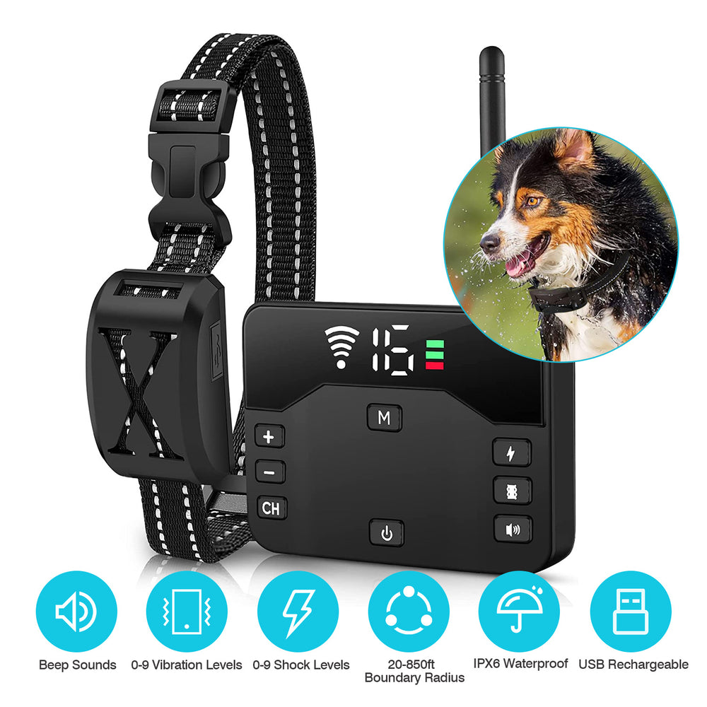 GBruno 2 In 1 Wireless Electric Dog Fence